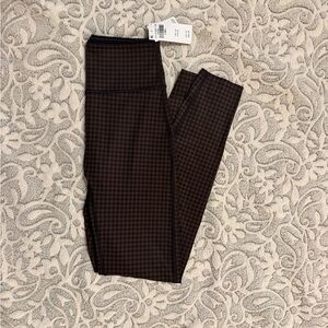 Abercrombie brown gingham leggings